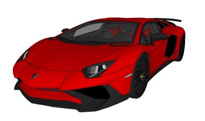 超精细汽车模型 兰博基尼 Aventador